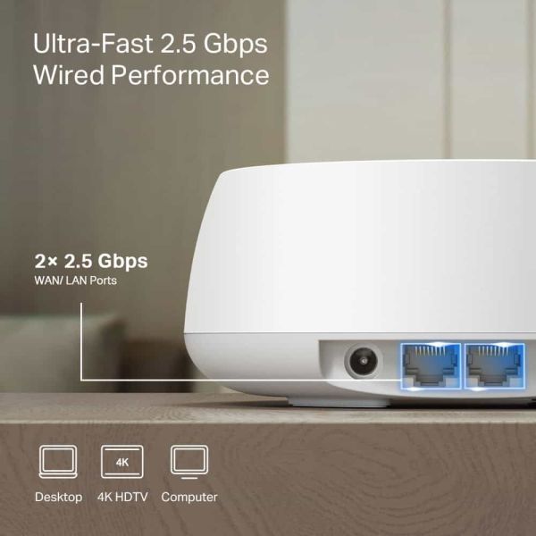 TP-Link DECO BE25(2-PACK) mesh-wifi-systeem Dual-band (2.4 GHz / 5 GHz) Wi-Fi 7 (802.11be) Wit Intern (DECO BE25(2-PACK))