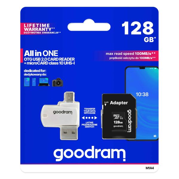 Goodram M1A4 All in One 128 GB MicroSDXC UHS-I Klasse 10 (M1A4-1280R12)