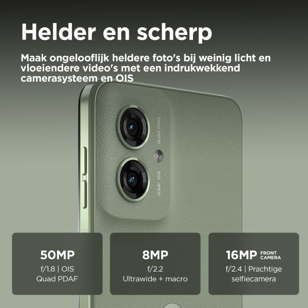 Motorola moto g55 5G 16,5 cm (6.49") Dual SIM Android 14 USB Type-C 8 GB 256 GB 5000 mAh Groen