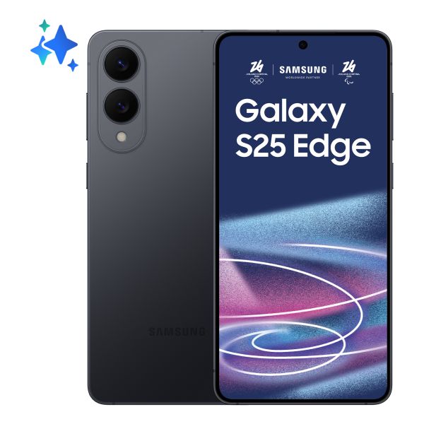 Samsung Galaxy S25 Edge 17 cm (6.7") Dual SIM Android 15 5G USB Type-C 12 GB 256 GB 3900 mAh Zwart (SM-S937BZKDEUE)