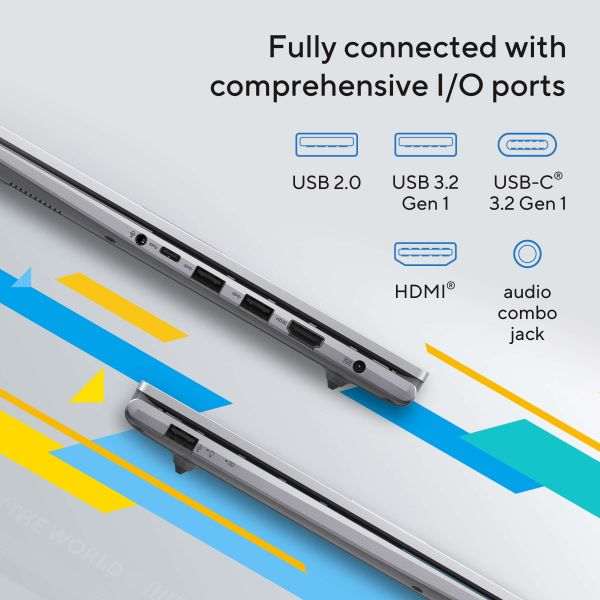 ASUS Vivobook 14 X1404ZA-NK525W Intel® Core™ i3 i3-1215U Laptop 35,6 cm (14") Full HD 8 GB DDR4-SDRAM 512 GB SSD Wi-Fi 6E (802.11ax) Windows 11 Home Nederlands Zilver (X1404ZA-NK525W)