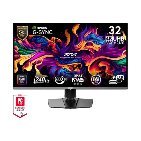 MSI MPG 322URX QD-OLED computer monitor 80 cm (31.5") 3840 x 2160 Pixels 4K Ultra HD Zwart (9S6-3DD29A-021) MSI MPG 322URX QD-OLED computer monitor 80 cm (31.5") 3840 x 2160 Pixels 4K Ultra HD Zwart (9S6-3DD29A-021)