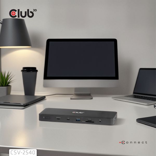 CLUB3D Club 3D 14-in-1 USB-C® Quad Display Dockingstation – 4 Schermen & 100W Snelladen (CSV-2540)