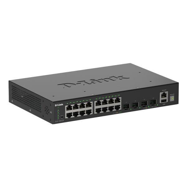 D-Link DGS-1530-20/E netwerk-switch Managed L2 Gigabit Ethernet (10/100/1000) Zwart (DGS-1530-20/E)