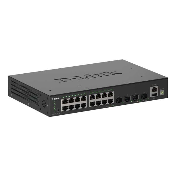 D-Link DGS-1530-20/E netwerk-switch Managed L2 Gigabit Ethernet (10/100/1000) Zwart (DGS-1530-20/E)