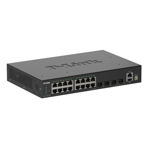 D-Link DGS-1530-20/E netwerk-switch Managed L2 Gigabit Ethernet (10/100/1000) Zwart (DGS-1530-20/E)