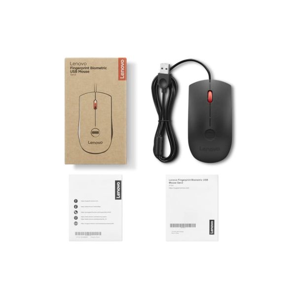 Lenovo 4Y51S24029 muis Kantoor Ambidextrous USB Type-A Optisch 2000 DPI (4Y51S24029)