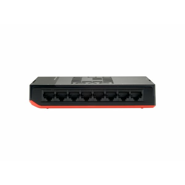 LevelOne GSW-0807 netwerk-switch Unmanaged Gigabit Ethernet (10/100/1000) Zwart, Rood (53015003701)
