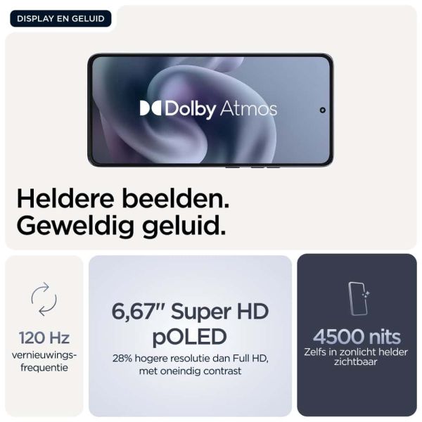 Motorola moto g86 5G 16,9 cm (6.67") Dual SIM Android 15 USB Type-C 8 GB 256 GB 5200 mAh Donkerblauw (PB7L0086SE)
