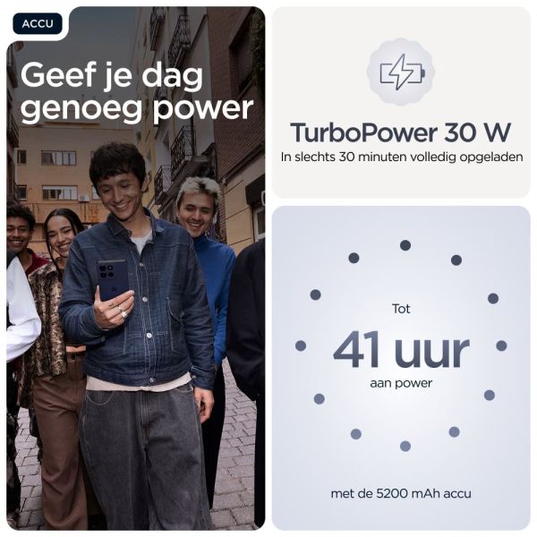 Motorola moto g86 5G 16,9 cm (6.67") Dual SIM Android 15 USB Type-C 8 GB 256 GB 5200 mAh Donkerblauw (PB7L0086SE)