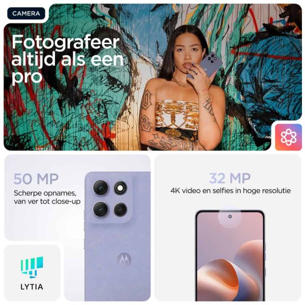 Motorola moto g86 5G 16,9 cm (6.67") Dual SIM Android 15 USB Type-C 8 GB 256 GB 5200 mAh Lila (PB7L0087SE)
