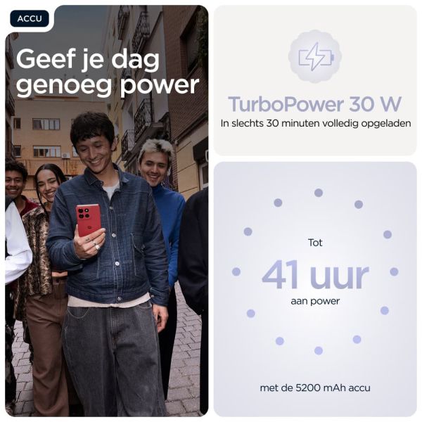 Motorola moto g86 5G 16,9 cm (6.67") Dual SIM Android 15 USB Type-C 8 GB 256 GB 5200 mAh Lila (PB7L0087SE)