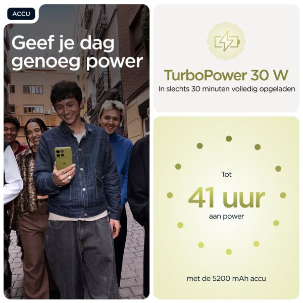 Motorola moto g86 5G 16,9 cm (6.67") Dual SIM Android 15 USB Type-C 8 GB 256 GB 5200 mAh Groen (PB7L0088SE)