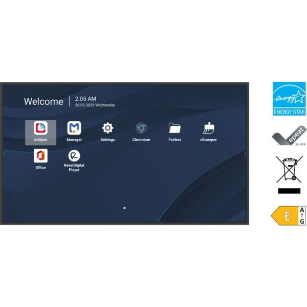 Viewsonic CDE4314-2C beeldkrant Digitale signage flatscreen 109,2 cm (43") LCD Wifi 500 cd/m² 4K Ultra HD Zwart Type processor Android 14 24/7 (CDE4314-2C)