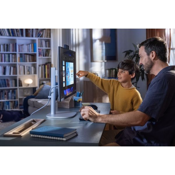 HP EliteStudio 8 G1i 23.8 AI Intel Core Ultra 7 265 60,5 cm (23.8") 1920 x 1080 Pixels Alles-in-één-pc 16 GB DDR5-SDRAM 512 GB SSD Windows 10 Pro Wi-Fi 7 (802.11be) AI PC Zilver (A55QQET#ABH)