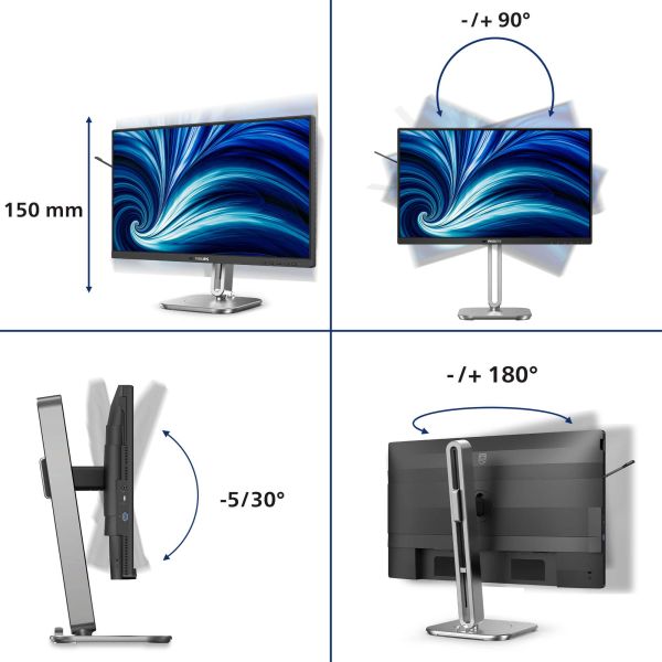 Philips 4000 series 24B2N4200/00 computer monitor 60,5 cm (23.8") 1920 x 1080 Pixels Full HD LCD Grijs (24B2N4200/00)