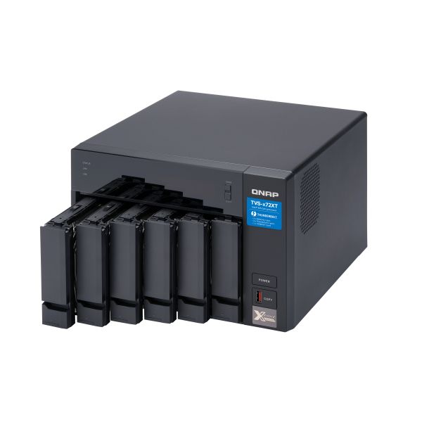QNAP TVS-672XT NAS Tower Intel® Core™ i3 8 GB DDR4 0 TB QNAP QTS Zwart (TVS-672XT-I3-8G)