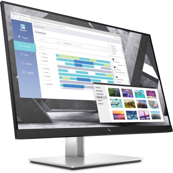 HP E27q G4 QHD Monitor computer monitor 68,6 cm (27") 2560 x 1440 Pixels Quad HD Zwart, Zilver (9VG82AT)
