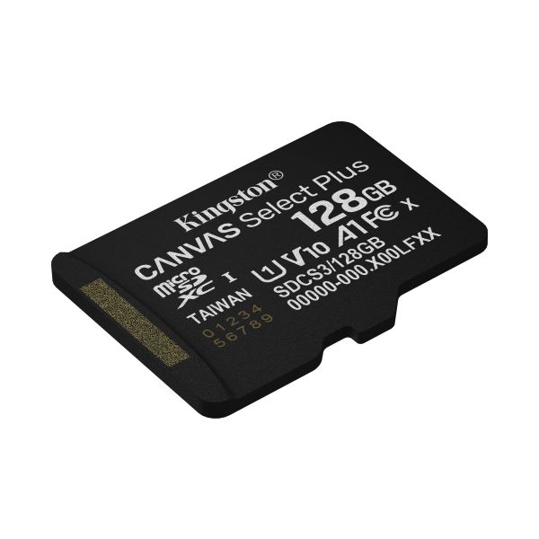 Kingston Technology 128GB micSDXC Canvas Select Plus Gen3 150R A1 enkel pakket zonder ADP (SDCS3/128GBSP)