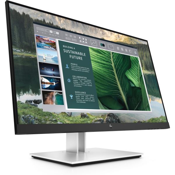 HP E24u G4 computer monitor 60,5 cm (23.8") 1920 x 1080 Pixels Full HD LCD Zwart, Zilver (189T0AA#ABB)