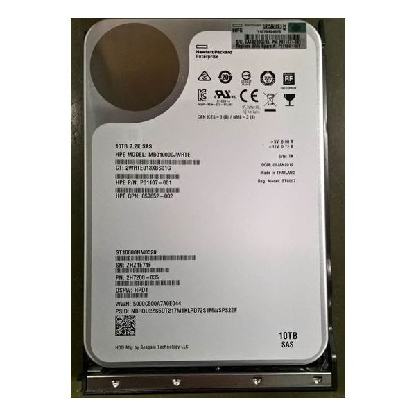 HP 10TB SAS 7.2K Hard Drive Refurbished (P09149-S21-RFB)