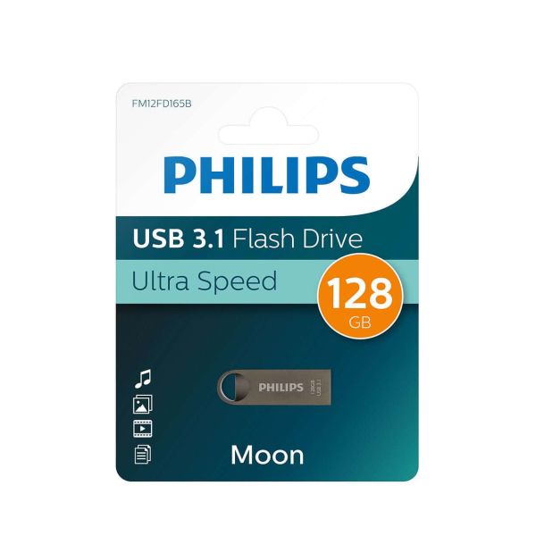 Philips Moon Edition 3.1 USB flash drive 128 GB USB Type-A 3.2 Gen 1 (3.1 Gen 1) Grijs (FM12FD165B/00)