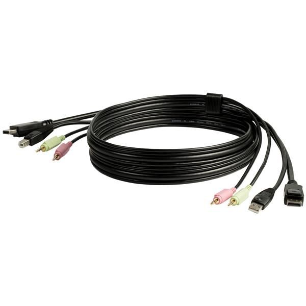 StarTech.com 1,80m 4-in-1 USB DisplayPort KVM-switch Kabel met Audio en Microfoon (DP4N1USB6)