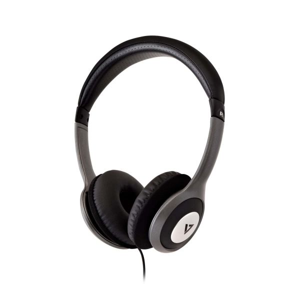 V7 HA520-2EP hoofdtelefoon/headset Hoofdtelefoons Bedraad Hoofdband Muziek Zwart, Zilver (HA520-2EP) V7 HA520-2EP hoofdtelefoon/headset Hoofdtelefoons Bedraad Hoofdband Muziek Zwart, Zilver (HA520-2EP)