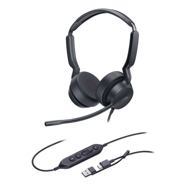 Yealink Dual UC-headset met USB-C/A-aansluiting (1308215)