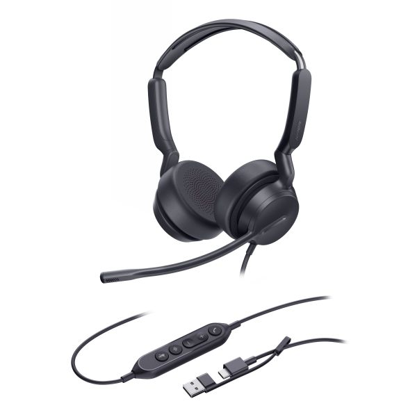 Yealink Dual UC-headset met USB-C/A-aansluiting (1308215) Yealink Dual UC-headset met USB-C/A-aansluiting (1308215)