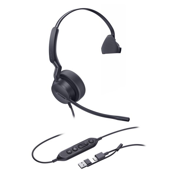 Yealink Mono Teams-headset met USB-C/A-aansluiting (1308216) Yealink Mono Teams-headset met USB-C/A-aansluiting (1308216)