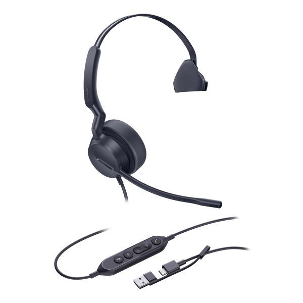 Yealink Mono UC-headset met USB-C/A-aansluiting (1308217)