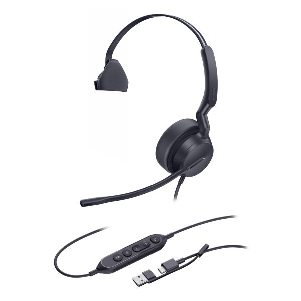 Yealink Mono UC-headset met USB-C/A-aansluiting (1308217) Yealink Mono UC-headset met USB-C/A-aansluiting (1308217)