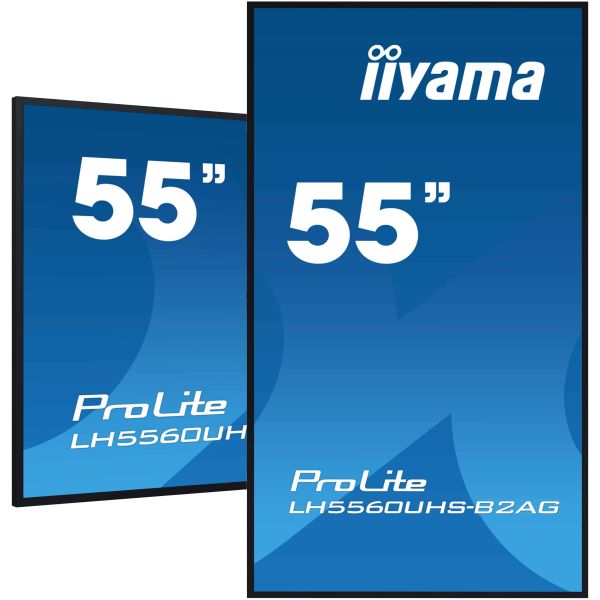 iiyama LH5560UHS-B2AG beeldkrant Digitaal A-kaart 139,7 cm (55") LED Wifi 500 cd/m² 4K Ultra HD Zwart Type processor Android 11 24/7 (LH5560UHS-B2AG)