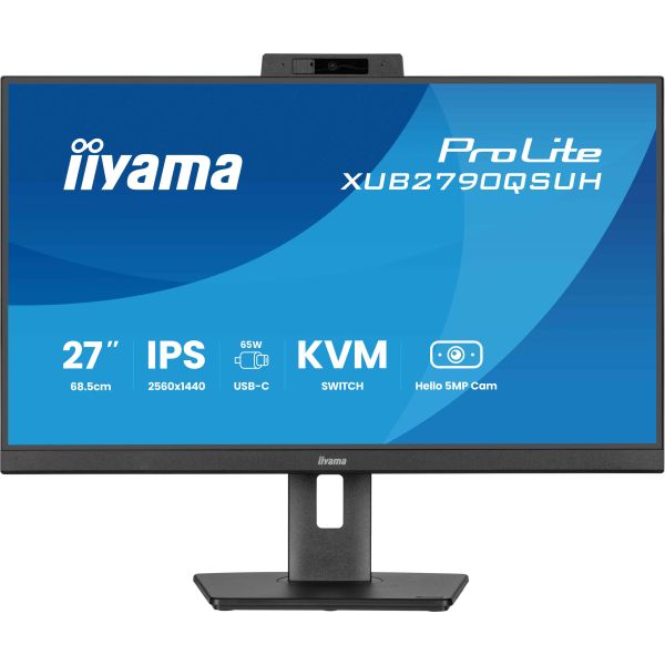 iiyama ProLite XUB2790QSUH-B2 computer monitor 68,6 cm (27") 2560 x 1440 Pixels Wide Quad HD LED Zwart (XUB2790QSUH-B2)