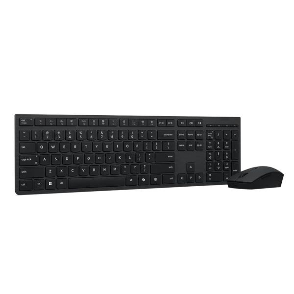 Lenovo 4X31R64351 toetsenbord Inclusief muis Kantoor RF-draadloos + Bluetooth Amerikaans Engels Zwart (4X31R64351)  Lenovo 4X31R64351 toetsenbord Inclusief muis Kantoor RF-draadloos + Bluetooth Amerikaans Engels Zwart (4X31R64351)