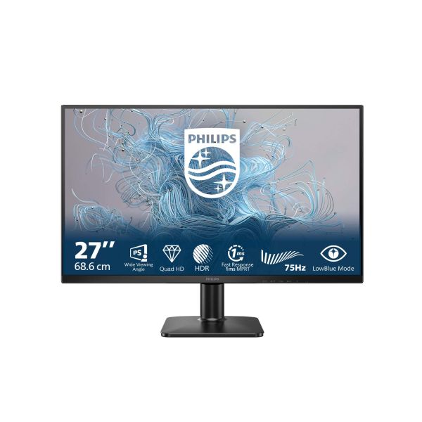 Philips 1000 series 27E2N1500L/00 computer monitor 68,6 cm (27") 2560 x 1440 Pixels Quad HD LED Zwart (27E2N1500L/00)