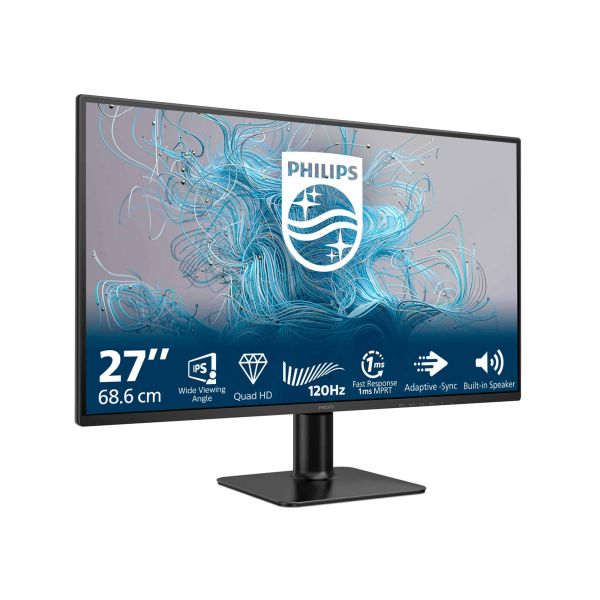 Philips 2000 series 27E2N2500/00 computer monitor 68,6 cm (27") 2560 x 1440 Pixels Quad HD LCD Zwart (27E2N2500/00)