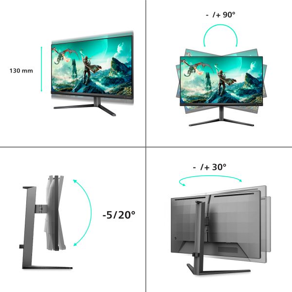 Philips Evnia 3000 27M2N3800A/00 computer monitor 68,6 cm (27") 3840 x 2160 Pixels 4K Ultra HD LCD Zwart (27M2N3800A/00) Philips Evnia 3000 27M2N3800A/00 computer monitor 68,6 cm (27") 3840 x 2160 Pixels 4K Ultra HD LCD Zwart (27M2N3800A/00)