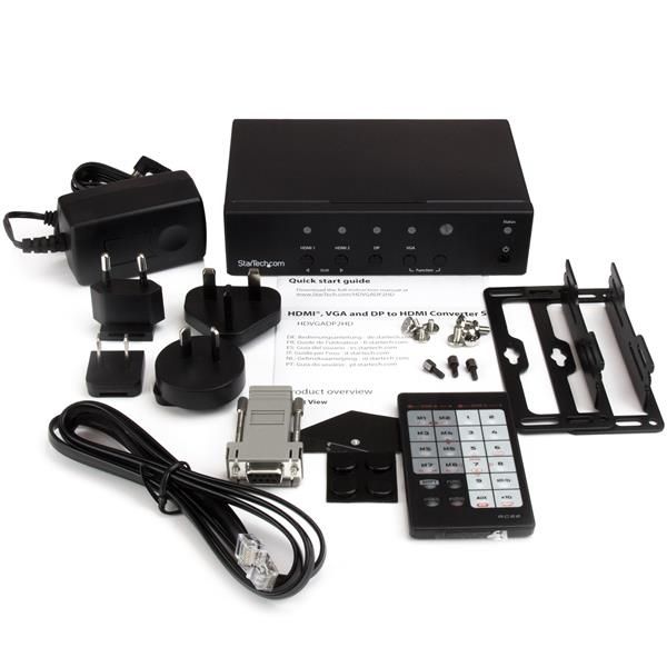 StarTech.com Multi-input naar HDMI automatisch/prioriteit switch en converter 4K (HDVGADP2HD)