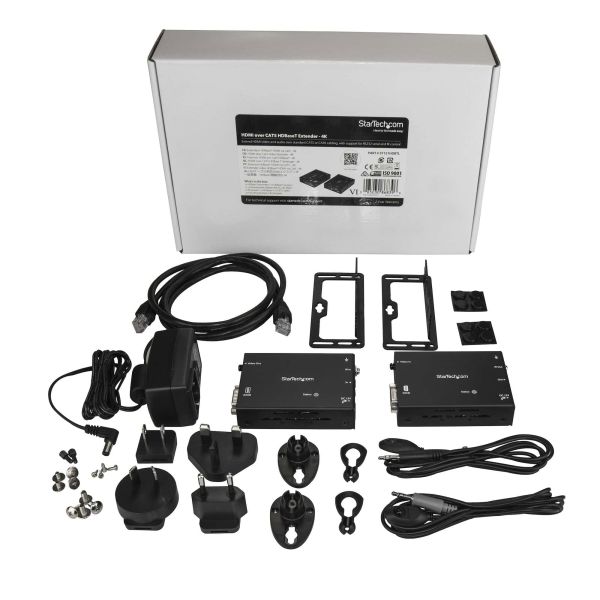 StarTech.com HDMI over CAT5/6 Extender met IR en Serial, HDBaseT Extender, HDMI over CAT6, HDMI Extender, IR Extender, HDMI Booster, 4K (ST121HDBTL)