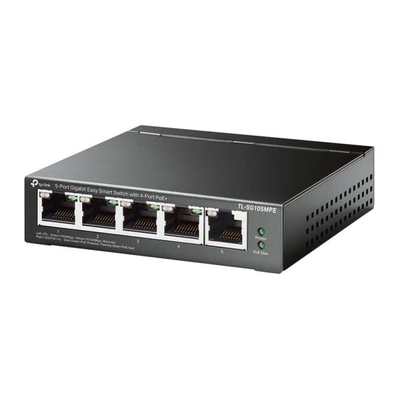 TP-Link TL-SG105MPE netwerk-switch L2 Gigabit Ethernet (10/100/1000) Power over Ethernet (PoE) Zwart (SG105MPE)