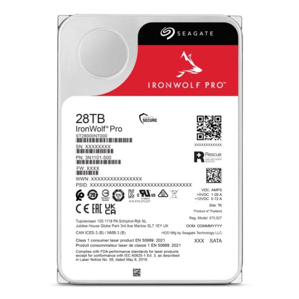 Seagate IronWolf Pro ST28000NT000 interne harde schijf 28 TB 7200 RPM 512 MB 3.5" SATA III (ST28000NT000)