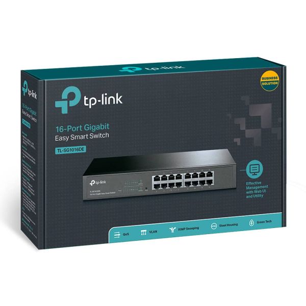TP-Link TL-SG1016DE Managed L2 Gigabit Ethernet (10/100/1000) 1U Zwart (SG1016DE)