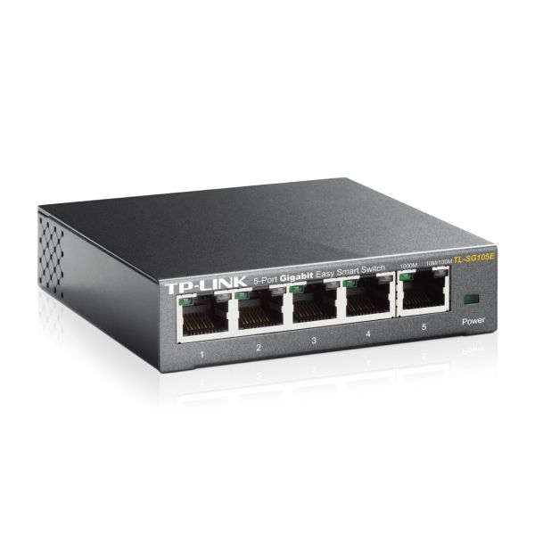 TP-Link TL-SG105E Managed L2 Gigabit Ethernet (10/100/1000) Zwart (SG105E)