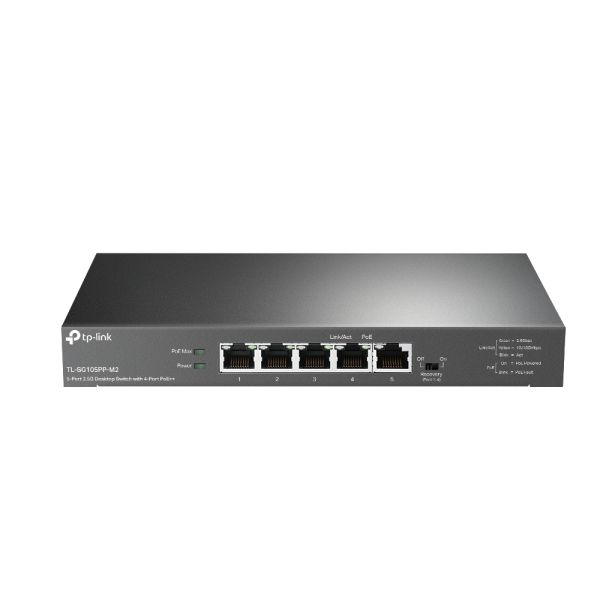 TP-Link TL-SG105PP-M2 netwerk-switch Unmanaged Gigabit Ethernet (10/100/1000) Power over Ethernet (PoE) Zwart (SG105PP-M2) TP-Link TL-SG105PP-M2 netwerk-switch Unmanaged Gigabit Ethernet (10/100/1000) Power over Ethernet (PoE) Zwart (SG105PP-M2)