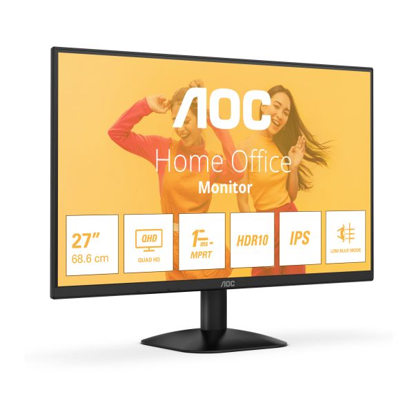 AOC B3 Q27B35E computer monitor 68,6 cm (27") 2560 x 1440 Pixels Quad HD LED Zwart (Q27B35E) AOC B3 Q27B35E computer monitor 68,6 cm (27") 2560 x 1440 Pixels Quad HD LED Zwart