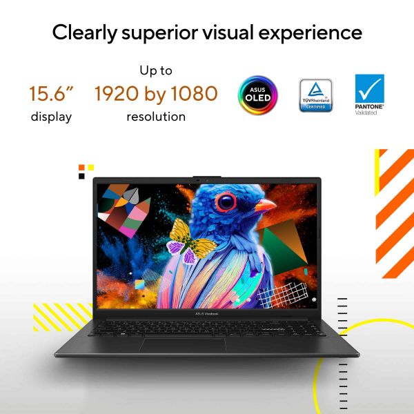 ASUS Vivobook Go 15 OLED E1504FA-L1367W AMD Ryzen™ 5 7520U Laptop 39,6 cm (15.6") Full HD 16 GB LPDDR5-SDRAM 512 GB SSD Wi-Fi 6E (802.11ax) Windows 11 Home Nederlands Zwart (90NB0ZR2-M00HW0)