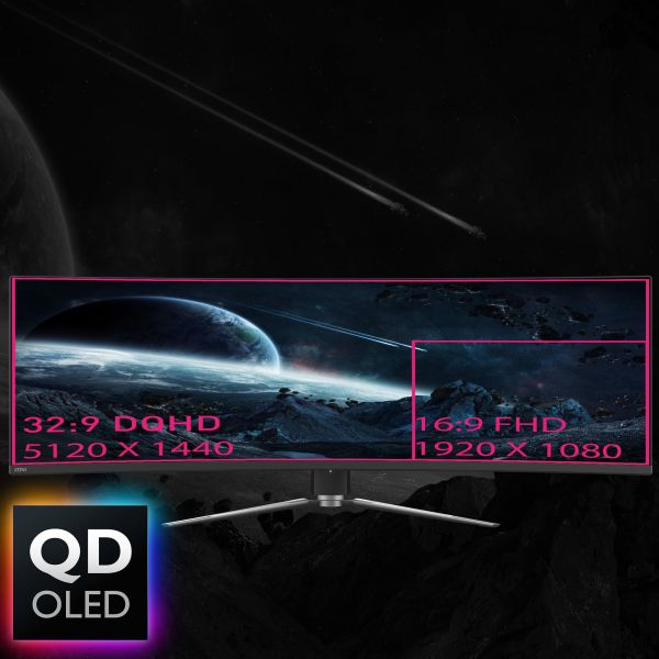 MSI MPG 491CQPDE QD-OLED computer monitor 124,5 cm (49") 5120 x 1440 Pixels DQHD Zwart (9S6-3FA84T-008)
