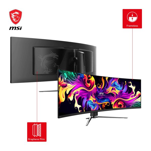 MSI MPG 491CQPDE QD-OLED computer monitor 124,5 cm (49") 5120 x 1440 Pixels DQHD Zwart (9S6-3FA84T-008)